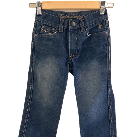 English Laundry Straight Leg, Embroidered Flap Pocket Girls Jeans Size 6 - Picture 3 of 9